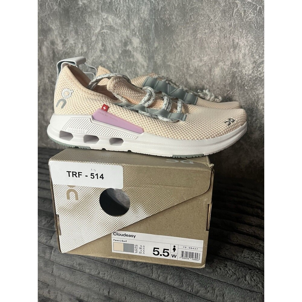 On Cloud Running Cloudeasy Women’s 5.5 Fawn Surf CloudTec Sneakers NIB Gorgeous